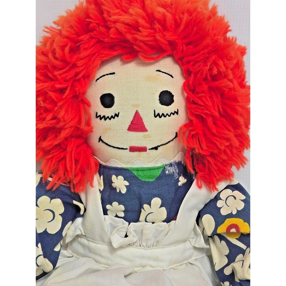 Vintage Raggedy Ann Doll Handmade Cloth 20